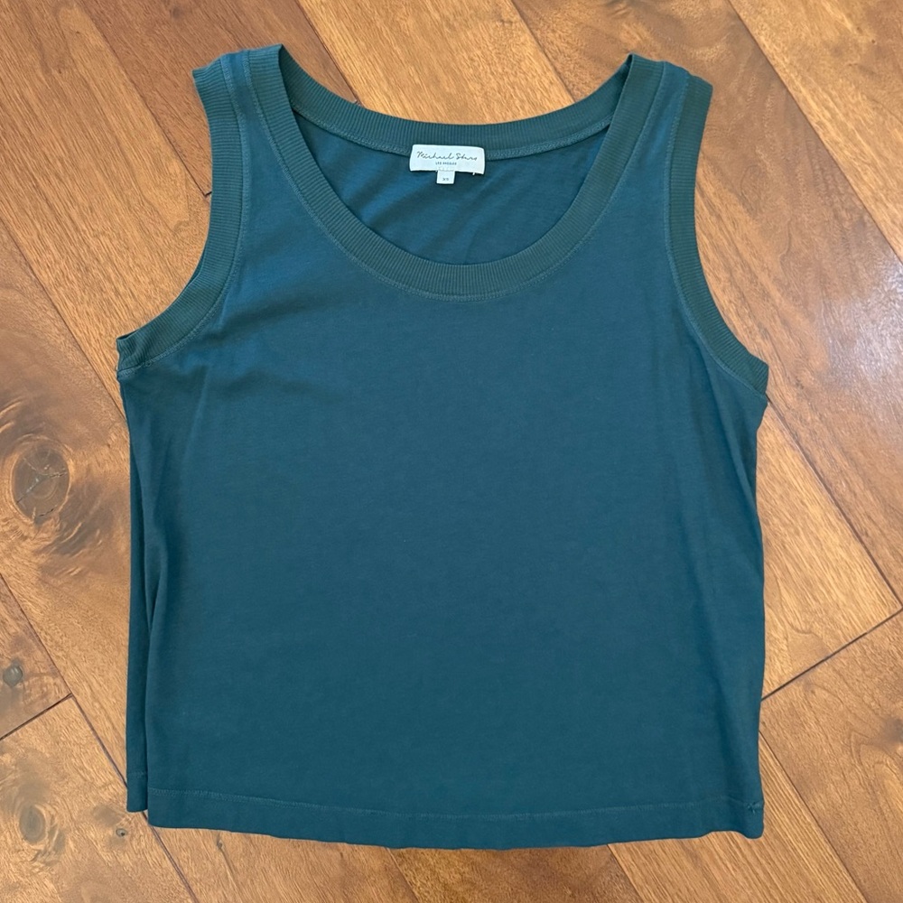 Michael Stars Dark Teal Green Tank Top